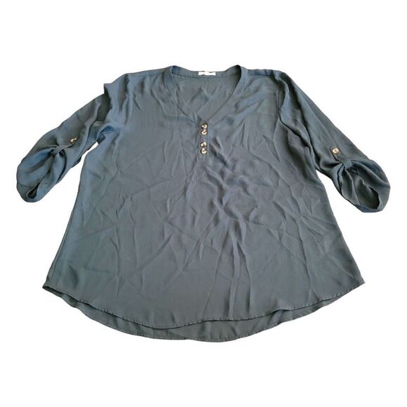 Maurices Womens XL Polyester Green Blouse Workready Casual Dressy Shirt Top - Picture 1 of 4